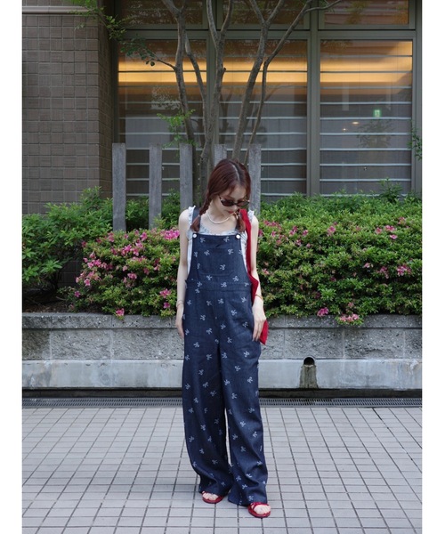 JUMELLE（ジュメロ）の「ベルトリボンサロペット（サロペット/オーバーオール・レディース・ネイビー・FREE）」の6枚目の写真