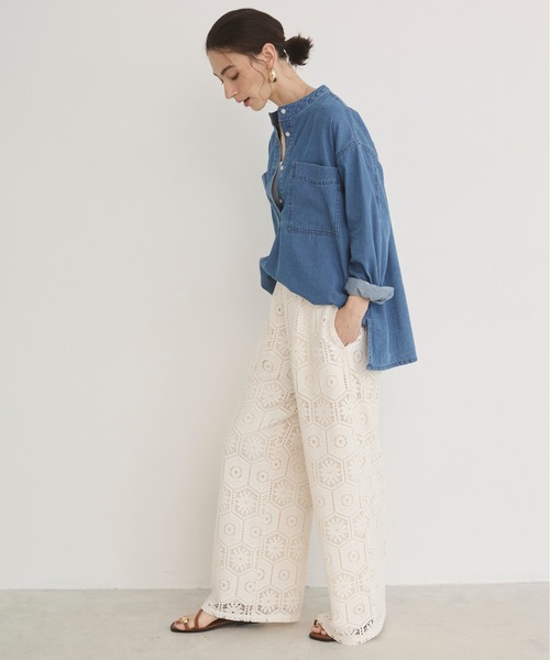 ANGIE（アンジー）の「クロシェ レース ワイド イージーパンツ（その他パンツ・レディース・アイボリー/ブラック・FREE）」の14枚目の写真