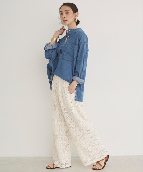 ANGIE（アンジー）の「クロシェ レース ワイド イージーパンツ（その他パンツ・レディース・アイボリー/ブラック・FREE）」の15枚目の写真