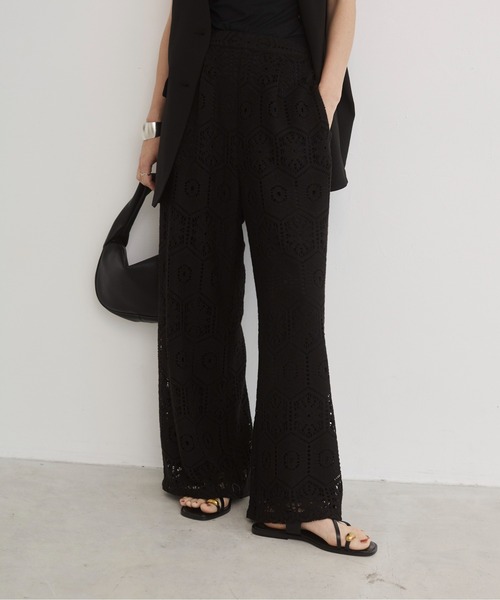 ANGIE（アンジー）の「クロシェ レース ワイド イージーパンツ（その他パンツ・レディース・アイボリー/ブラック・FREE）」の16枚目の写真