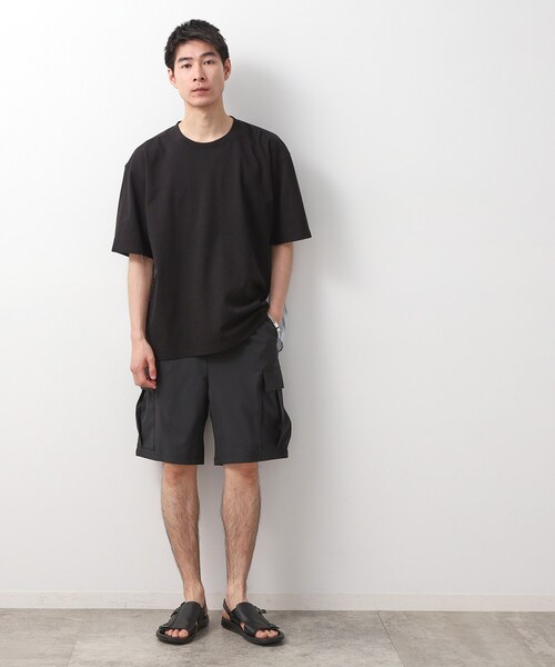THE SHOP TK (ザ ショップ ティーケー )の「エシカルブロード切替Tシャツ 洗濯機OK(Tシャツ/カットソー・メンズ・ホワイト系5/ブラック系2・02/03/04)」の8枚目の写真