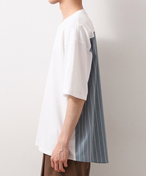 THE SHOP TK (ザ ショップ ティーケー )の「エシカルブロード切替Tシャツ 洗濯機OK(Tシャツ/カットソー・メンズ・ホワイト系5/ブラック系2・02/03/04)」の12枚目の写真