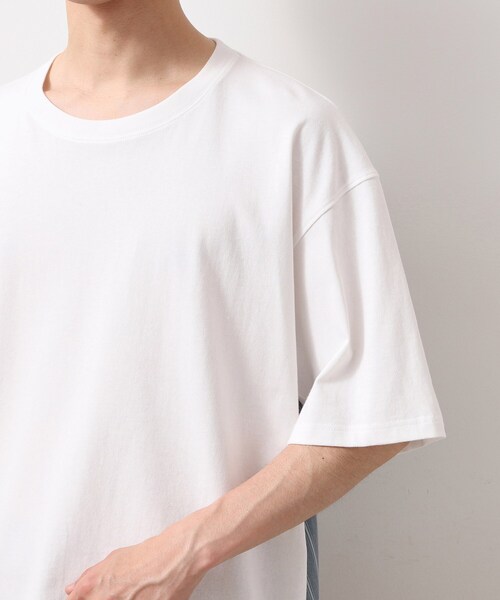 THE SHOP TK (ザ ショップ ティーケー )の「エシカルブロード切替Tシャツ 洗濯機OK(Tシャツ/カットソー・メンズ・ホワイト系5/ブラック系2・02/03/04)」の15枚目の写真
