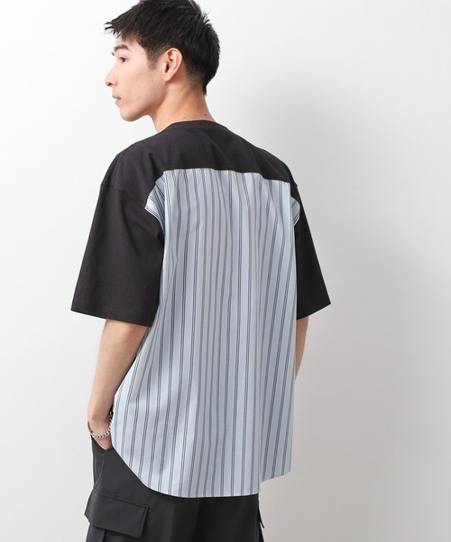 THE SHOP TK (ザ ショップ ティーケー )の「エシカルブロード切替Tシャツ 洗濯機OK(Tシャツ/カットソー・メンズ・ホワイト系5/ブラック系2・02/03/04)」の2枚目の写真