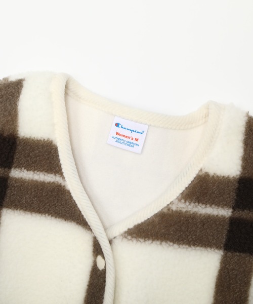 Champion（チャンピオン）の「【Champion/チャンピオン】レディース チェックスナップベスト（ベスト・レディース・ブラウン/アイボリー/ネイビー・MEDIUM/LARGE）」の6枚目の写真