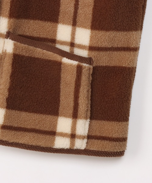 Champion（チャンピオン）の「【Champion/チャンピオン】レディース チェックスナップベスト（ベスト・レディース・ブラウン/アイボリー/ネイビー・MEDIUM/LARGE）」の7枚目の写真