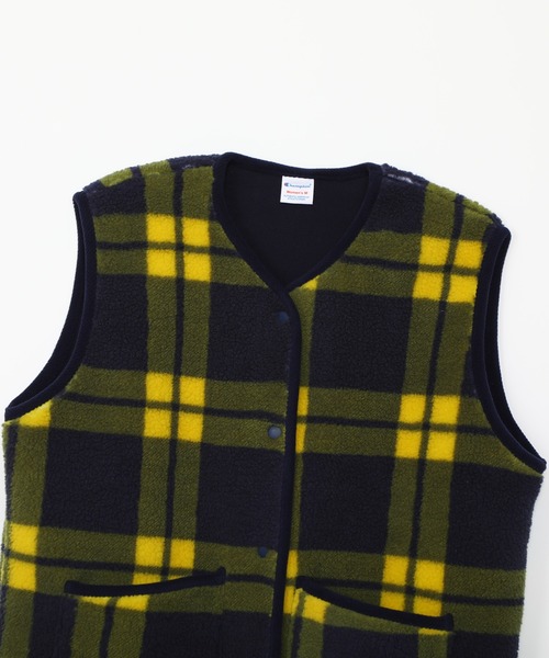 Champion（チャンピオン）の「【Champion/チャンピオン】レディース チェックスナップベスト（ベスト・レディース・ブラウン/アイボリー/ネイビー・MEDIUM/LARGE）」の13枚目の写真