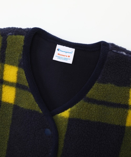 Champion（チャンピオン）の「【Champion/チャンピオン】レディース チェックスナップベスト（ベスト・レディース・ブラウン/アイボリー/ネイビー・MEDIUM/LARGE）」の14枚目の写真