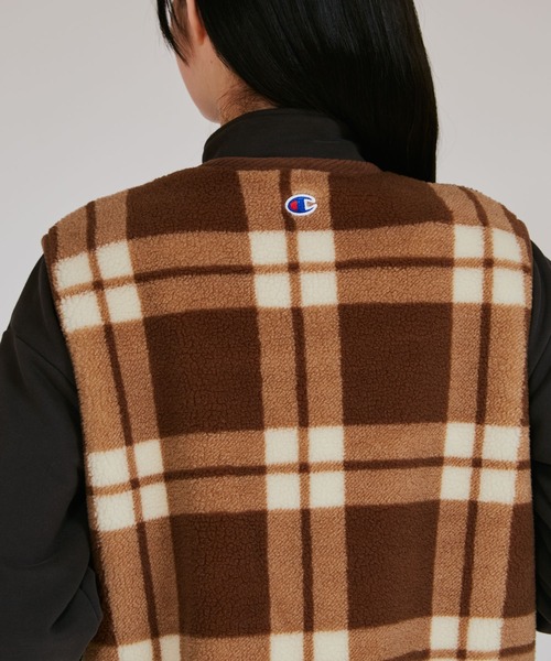 Champion（チャンピオン）の「【Champion/チャンピオン】レディース チェックスナップベスト（ベスト・レディース・ブラウン/アイボリー/ネイビー・MEDIUM/LARGE）」の20枚目の写真