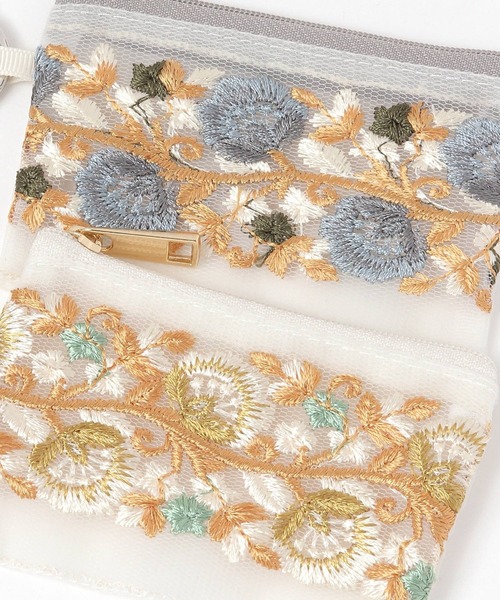 GLOBAL WORK(グローバルワーク)の「刺繍ポーチチャーム/498011(キーケース/キーアクセサリー・レディース・グレー/ホワイト/ベージュ・FREE)」の15枚目の写真