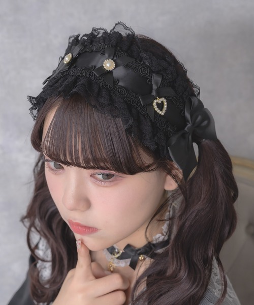 ROJITA(ロジータ)の「メニーリボンヘッドドレス(その他ヘアアクセサリー・レディース・ホワイト/ピンク/ブラック/マルチ/ブラック系その他・FREE)」の10枚目の写真