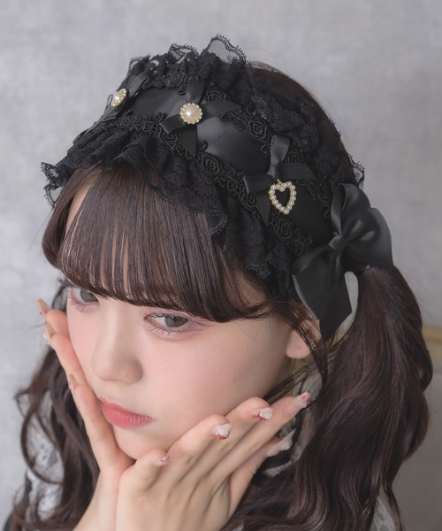 ROJITA(ロジータ)の「メニーリボンヘッドドレス(その他ヘアアクセサリー・レディース・ホワイト/ピンク/ブラック/マルチ/ブラック系その他・FREE)」の11枚目の写真