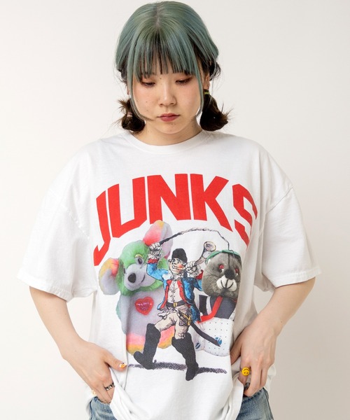 RNA（アールエヌエー）の「M2502 ＪＵＮＫヌイグルミＴ（Tシャツ/カットソー・レディース・アッシュグレー/ホワイト/グリーン/ネイビー・MEDIUM）」の2枚目の写真