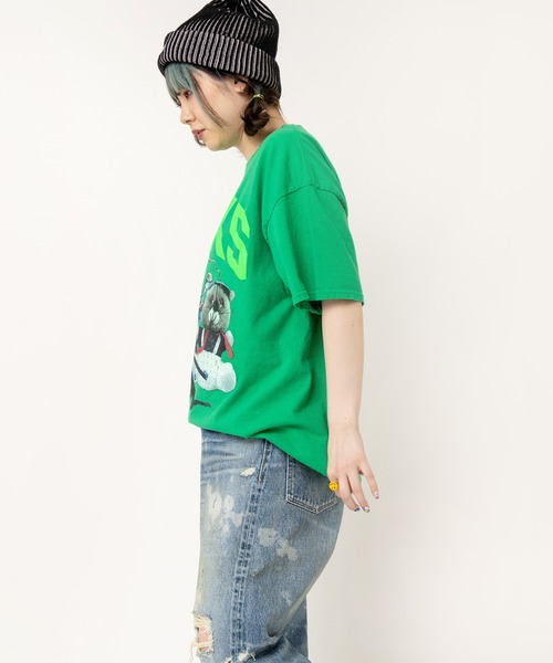 RNA（アールエヌエー）の「M2502 ＪＵＮＫヌイグルミＴ（Tシャツ/カットソー・レディース・アッシュグレー/ホワイト/グリーン/ネイビー・MEDIUM）」の12枚目の写真