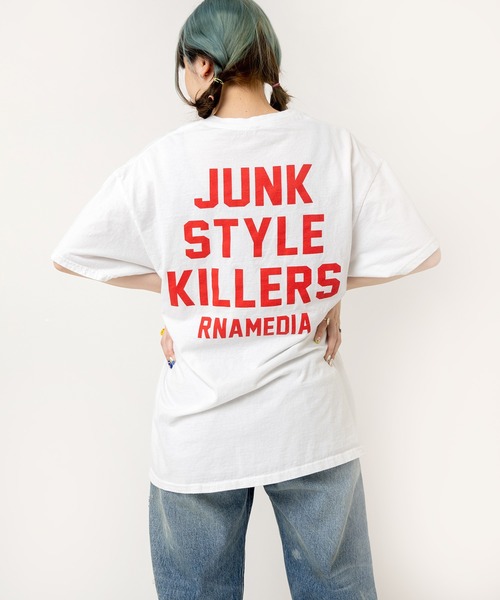 RNA（アールエヌエー）の「M2502 ＪＵＮＫヌイグルミＴ（Tシャツ/カットソー・レディース・アッシュグレー/ホワイト/グリーン/ネイビー・MEDIUM）」の6枚目の写真