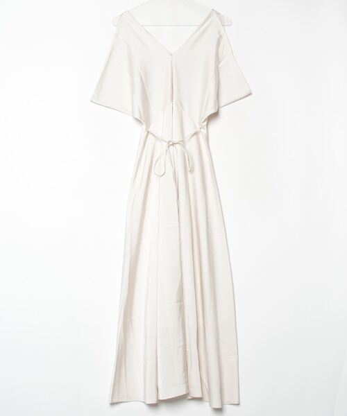 FREE STYLISTS(フリー スタイリスト)の「YUGA_YGMC V-neck satin long dress(ドレス・レディース・ブラック/オフホワイト・L/S/M)」の3枚目の写真