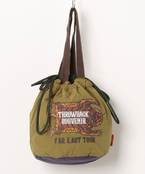 KRIFF MAYER(クリフメイヤー)の「スーベニア刺繍巾着BAG(ショルダーバッグ・メンズ・グレー/キャメル/パープル/ピンクベージュ/ブラック/オリーブ・FREE)」の7枚目の写真