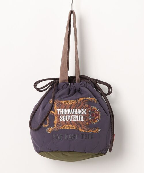 KRIFF MAYER(クリフメイヤー)の「スーベニア刺繍巾着BAG(ショルダーバッグ・メンズ・グレー/キャメル/パープル/ピンクベージュ/ブラック/オリーブ・FREE)」の11枚目の写真