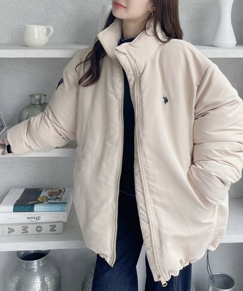 U.S. POLO ASSN.（ユーエスポロアッスン）の「【U.S. POLO ASSN】中綿 ダウンジャケット（ダウンジャケット/コート・レディース・ベージュ/アイボリー/ブラック/カーキ・M/L）」の21枚目の写真