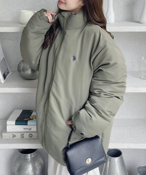 U.S. POLO ASSN.（ユーエスポロアッスン）の「【U.S. POLO ASSN】中綿 ダウンジャケット（ダウンジャケット/コート・レディース・ベージュ/アイボリー/ブラック/カーキ・M/L）」の14枚目の写真