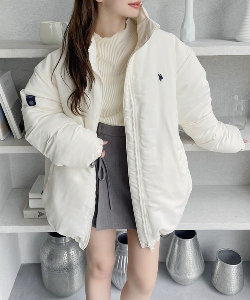 U.S. POLO ASSN.（ユーエスポロアッスン）の「【U.S. POLO ASSN】中綿 ダウンジャケット（ダウンジャケット/コート・レディース・ベージュ/アイボリー/ブラック/カーキ・M/L）」の5枚目の写真