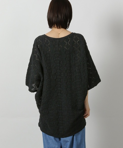 LAKOLE(ラコレ)の「カットレースプルオーバー半袖 / 579053(Tシャツ/カットソー・レディース・イエロー/ブラック/アイボリー・FREE)」の5枚目の写真