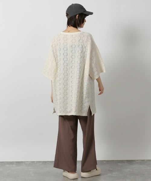 LAKOLE(ラコレ)の「カットレースプルオーバー半袖 / 579053(Tシャツ/カットソー・レディース・イエロー/ブラック/アイボリー・FREE)」の8枚目の写真