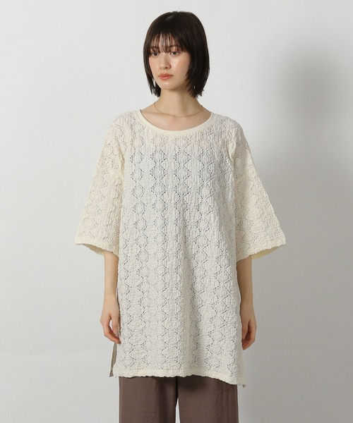 LAKOLE(ラコレ)の「カットレースプルオーバー半袖 / 579053(Tシャツ/カットソー・レディース・イエロー/ブラック/アイボリー・FREE)」の16枚目の写真