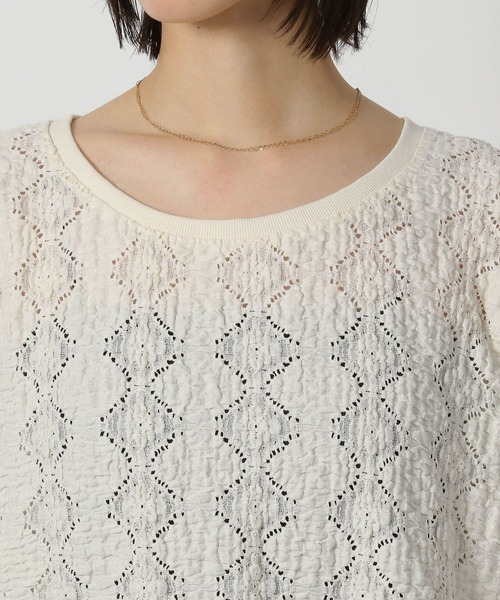 LAKOLE(ラコレ)の「カットレースプルオーバー半袖 / 579053(Tシャツ/カットソー・レディース・イエロー/ブラック/アイボリー・FREE)」の19枚目の写真