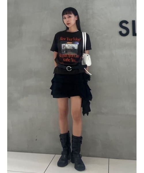 SLY（スライ）の「PIERCE MOTIF BELT ピアス モチーフ ベルト（ベルト・レディース・ブラック・FREE）」の8枚目の写真