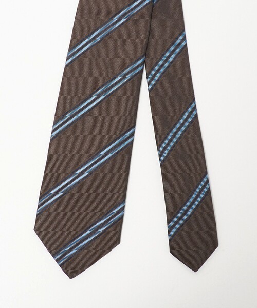 FRANCO BASSI（フランコバッシ）の「＜FRANCO BASSI＞レジメンタル ネクタイ 1（ネクタイ・メンズ・ダークブラウン/ロイヤルブルー・FREE）」の3枚目の写真