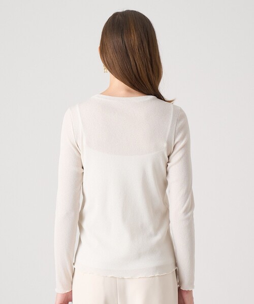 ANAYI（アナイ）の「ラメドライテレコクルー プルオーバー（Tシャツ/カットソー・レディース・ブラック/アイボリー/モカ/チャコールグレー・38/36）」の7枚目の写真