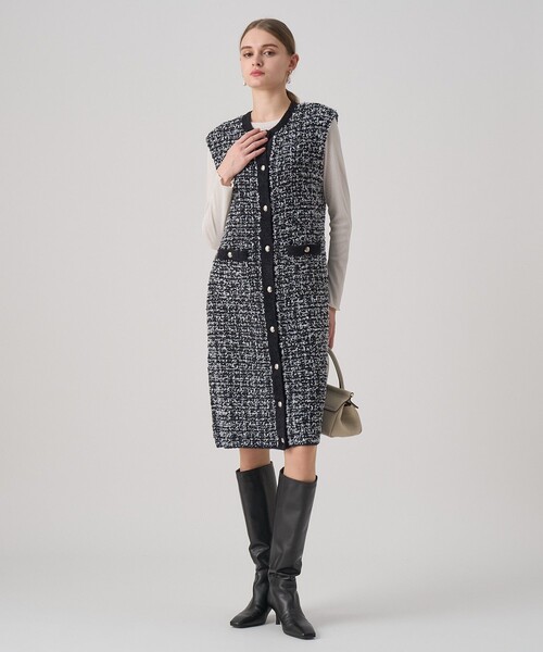 ANAYI（アナイ）の「ラメドライテレコクルー プルオーバー（Tシャツ/カットソー・レディース・ブラック/アイボリー/モカ/チャコールグレー・38/36）」の9枚目の写真