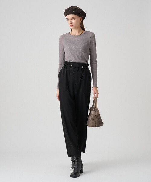 ANAYI（アナイ）の「ラメドライテレコクルー プルオーバー（Tシャツ/カットソー・レディース・ブラック/アイボリー/モカ/チャコールグレー・38/36）」の17枚目の写真