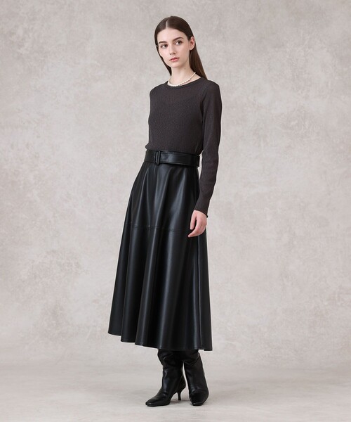 ANAYI（アナイ）の「ラメドライテレコクルー プルオーバー（Tシャツ/カットソー・レディース・ブラック/アイボリー/モカ/チャコールグレー・38/36）」の22枚目の写真