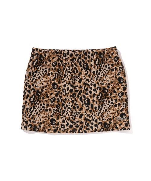 A BATHING APE(アベイシングエイプ)の「WILD LEOPARD PATTERN SWEAT SKIRT(スカート・レディース・ピンク/ベージュ・SMALL/MEDIUM)」の2枚目の写真