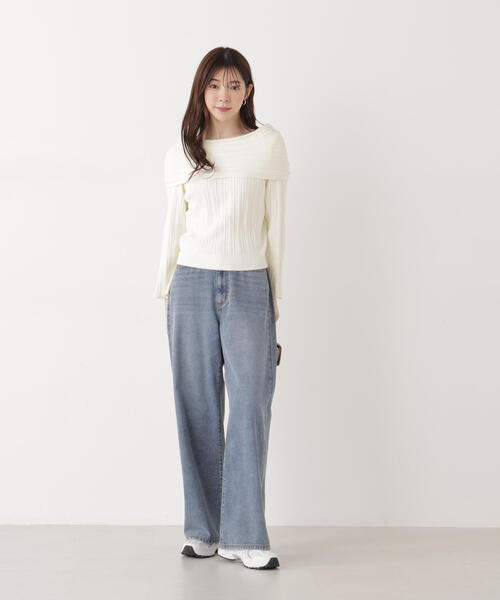 PROPORTION BODY DRESSING(プロポーションボディドレッシング)の「バギーDENIM / 1215230807(デニムパンツ・レディース・ブルー/ブルー系その他・MEDIUM/P/S/SMALL)」の4枚目の写真