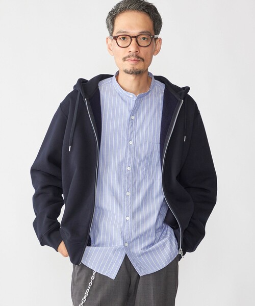 SHIPS（シップス）の「SHIPS: コットン ウール ジップ パーカー（パーカー・メンズ・ライトグレー/ブラウン/ネイビー・SMALL/MEDIUM/LARGE/X-LARGE）」の19枚目の写真