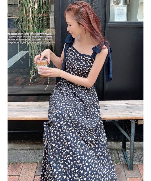 セール】【ZOZO限定】ショルダーリボンフレアワンピース（ワンピース