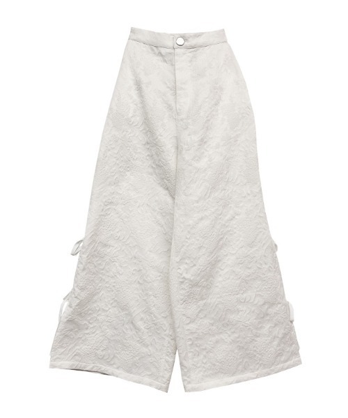 HONEY MI HONEY（ハニーミーハニー）の「side ribbon jacquard pants（その他パンツ・レディース・ベージュ/ブラック/オフホワイト・FREE）」の10枚目の写真