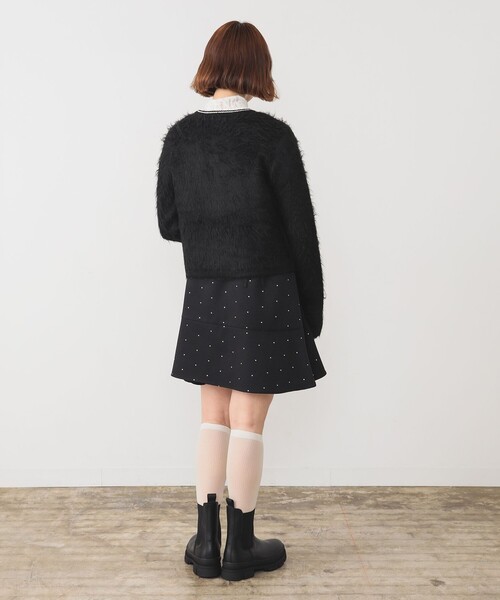 別注】FRED PERRY / Fluffy Crewneck Knit Cardigan