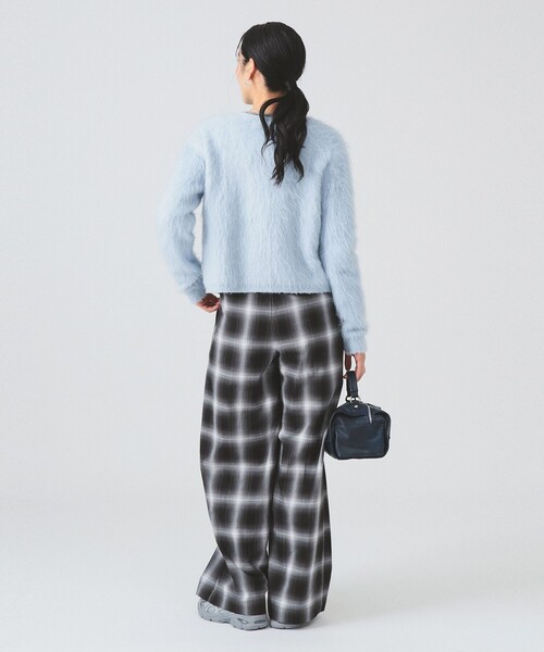 別注】FRED PERRY / Fluffy Crewneck Knit Cardigan（カーディガン