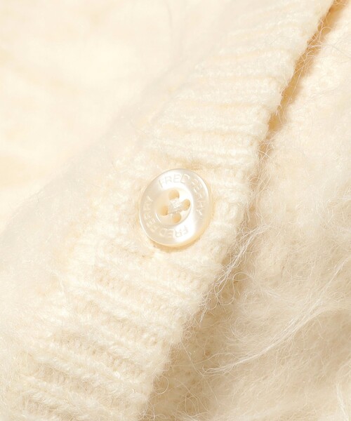 トップス FREDPERRY Fluffy Crewneck Knit Cardigan 別注】FRED PERRY / Fluffy Crewneck Knit Cardigan（カーディガン
