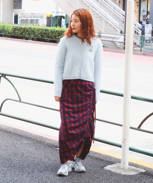 別注】FRED PERRY / Fluffy Crewneck Knit Cardigan（カーディガン