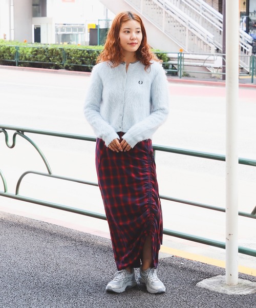 別注】FRED PERRY / Fluffy Crewneck Knit Cardigan（カーディガン