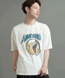 【Starting Over/スターティングオーバー】graphic design hard wash T-shirt/グラフィックデザイン ハードウオッシュ Tシャツ　ワンポイント ブランドロゴ バックプリント