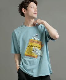 【Starting Over/スターティングオーバー】graphic design hard wash T-shirt/グラフィックデザイン ハードウオッシュ Tシャツ ワンポイント ブランドロゴ バックプリント