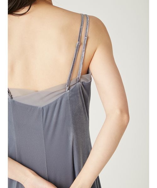 FRAY I.D（フレイアイディー）の「シアーベロアカーデ&キャミワンピース（ワンピース・レディース・ブラック/ピンクベージュ/ブルー・0/1）」の20枚目の写真