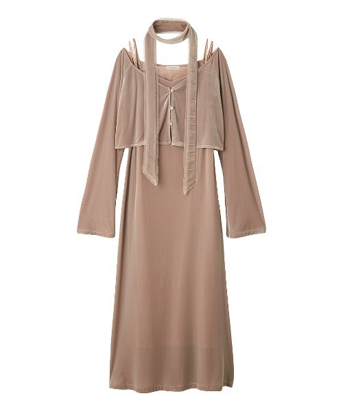 セール】シアーベロアカーデ&キャミワンピース（ワンピース）｜FRAY