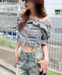 3.3 Field Trip  | 3.3 Field Trip／チェックオフショルブラウス(シャツ/ブラウス)